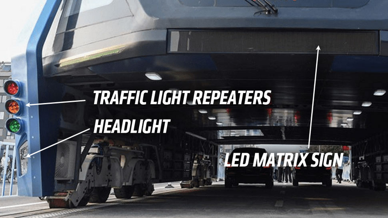 Illustration for article titled Everything That Makes China's New Traffic-Straddling Bus So Fascinating